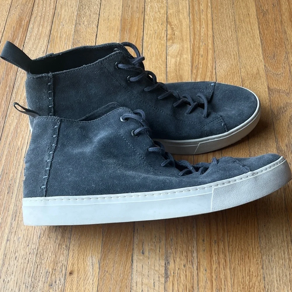 Toms Men's Charcoal Lenox Mid High-Top Suede Sneakers